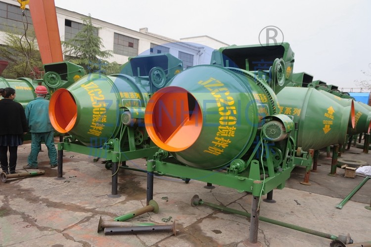 Automatic Electric JZC250 Concrete Mixer Machine High Production Efficiency Easy To Move