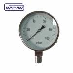 0-15 Kpa MmAq Capsule Pressure Gauge Stainless Steel Bottom Connection