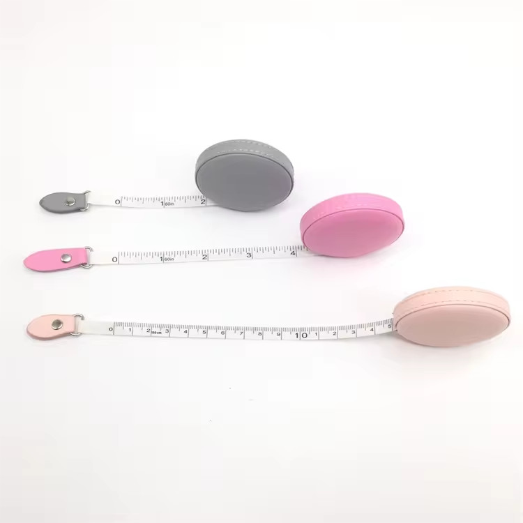 Factory Wholesale Inches PU Leather Mini Custom Measuring Tape With Logo Measuring Tape Square Circle 60 Inches Tailor