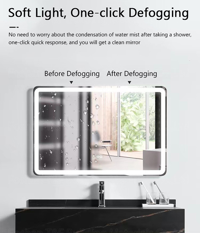 Modern Marble Hotel Bathroom Vanity Sintered Stone Basin Sink Cabinet Smart Led Mirror
