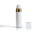 Elegant Solid White Airless Cosmetic Bottles For High End Skin Care Serum
