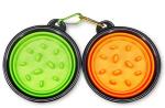 Portable Collapsible Slow Feeder Dog Bowl 35oz Rubber Food Bowl Eco Friendly