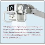 Mobile and digital x ray machine with big castors
