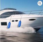 White Twin Eyes Inflatable Boat Bumpers PVC Mooring Bumpers For Guard Docking