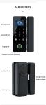 Commercial Glass Door Smart Lock Automatic Biometric Tuya Fingerprint Lock