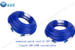 SM 9/125 SM LC UPC Fiber Optic Patch Cable Armored Length customized