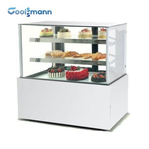 China Bottom Mounted Cake Showcase Refrigerator Pastry Glass Display Cabinet factory