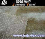 Anti-slip plastic dot on shine yarn knit fabric velboa for sofa upholstery