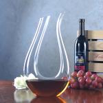 1 Liter U Shaped Glass Wine Decanter 100% Hand Blown Lead Free Sodalime Glass
