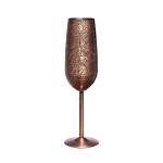 18/8 Stainless Steel Champagne Glass 200ml Etch Copper Plated Champagne Cup