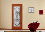 Arctic Patterned Window Door Suit Decorative Frosted Glass Brass / Nickel /