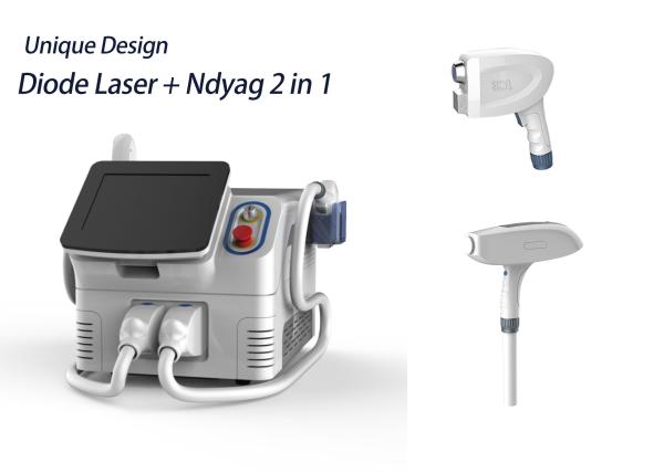 3 Wave Lady Professional Hair Removal Equipment Nd Yag Tattoo Removal With 2