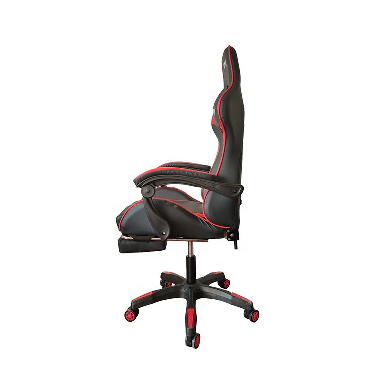 Luxury Colorful PVC Racing Reclining Chair with Genuine Leather Seat Height 54cm