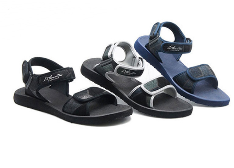 Man Sports Summer Outdoor Sandal Shoes Black Flat Sandal