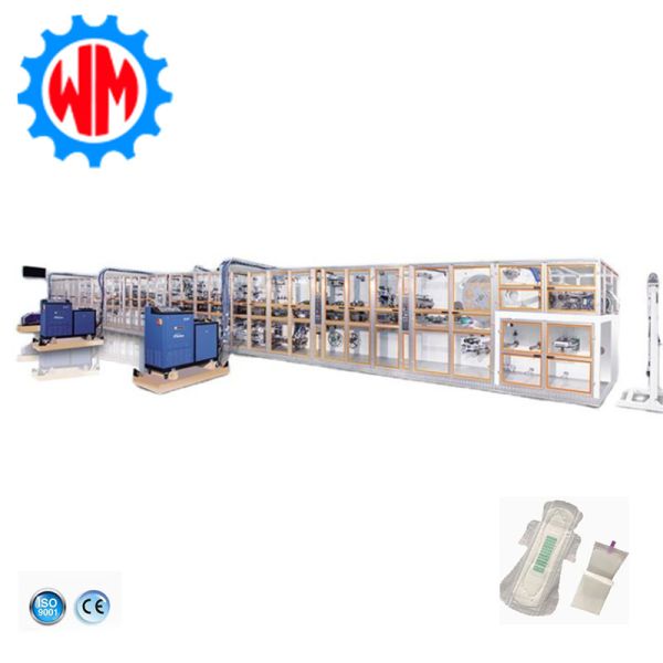 2025 New High Efficiency Sanitary Pad Making Machine with Engineers Oversea