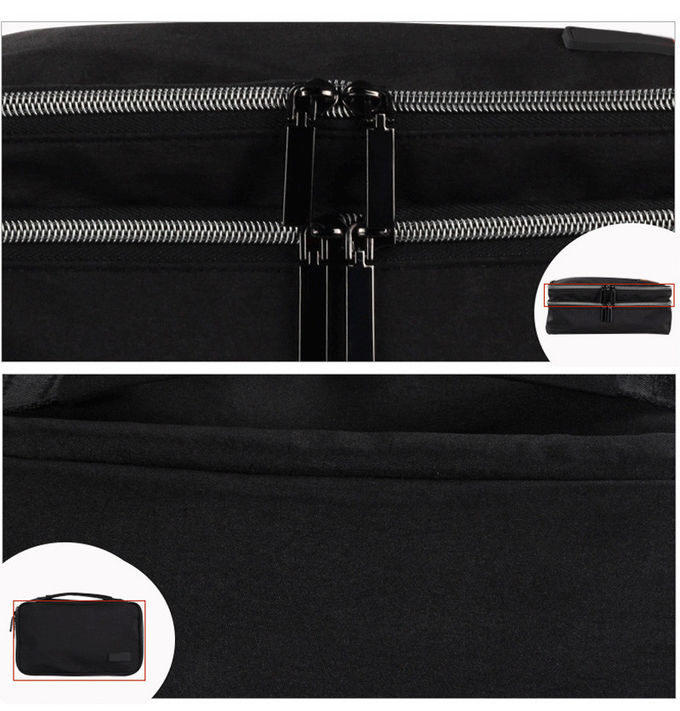 Pure Color Zipper Closure Toiletry Makeup Bag