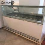 8*1/3 Pans Ice Cream Display Freezer 450L Gelato Showcase