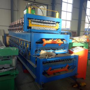 China Double layer color steel galvanized roofing sheet roll forming machine factory