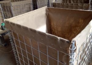 China Weaved Mesh 100*120mm 9 Cells Hesco Barrier Wall For Military factory