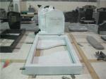 European style angel statue white marble headstone