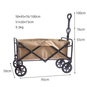 China Double Oxford Cloth Folding Wagon Cart Detachable Outdoor Multifunctional Folding Cart With Wheels factory