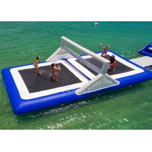 China Blue 9m Inflatable Water Games Floating Beach Volleyball Court on sale