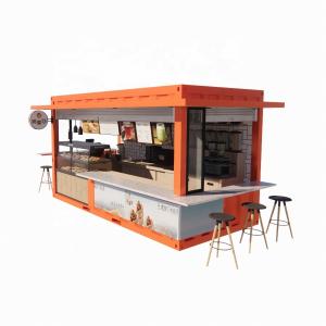 China 20ft or 40ft Commercial Outdoor Shipping Container Cafe Bar Easy Install Modern Design Steel House Flat Pack Container Best factory