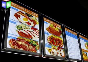 China Advertisement Crystal LED Menu Board , Backlit Menu Board Light Box 24 x 36 factory