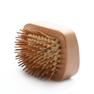 China Customized Logo Wood Mini Travel Size Hair Brush For Massage Eco Friendly factory