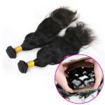 Transparent Raw 360 Frontal Closure Sew In 2 Bundles No Synthetic Hair