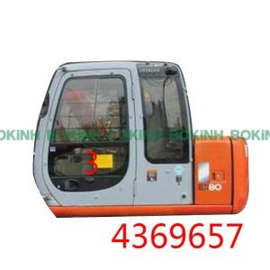 China 4369657 HITACHI Excavator Glass Window Left Door Lower Position NO.3 factory
