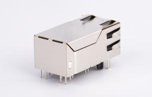 China 33.02mm POE RJ45 Connector 1G Magnetic DIP Mounting Type TM411W07DIA11700 factory