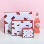 Strawberry Pattern Lipstick Luxury Gift Box Packaging For Valentines Day