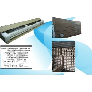 Tensioned 3d Movie Theater Projection Screen , Widescreen Roll Up Projection