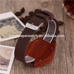 Made out of Red sandal wood 100% nature wooden case with custom dial leather