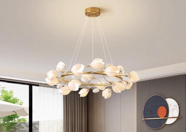 Flower Big Chandelier Interior Designer Ceramic Pendant Lamp Home Decoration For