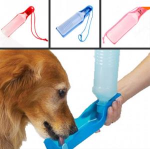 China 500ml Blue/Red/Pink dog water feeder Potable Pet Dog Cat Water Feeding Drink Bottle factory
