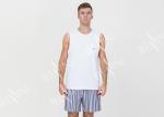 White Homestyle Mens Luxury Sleepwear Xxl Short Pajamas Functional Placket Side