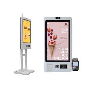 Touch Screen Self Service Payment Kiosk With QR Scanner/NFC Reader