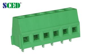 China 300V 10A 5.00mm PCB Screw Power Terminal Blocks , Right Angle Wire Inlet factory