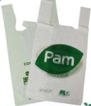 PLA Compostable Plastic T Shirt Shopping Bags Biodegradable Eco Friendly
