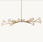 Nickel Crystal Brass Ceiling Chandelier Hardwired Installation