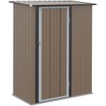 AJUNION 5x3FT Galvanised Steel Outdoor Shed for Sustainable Tools and Bike