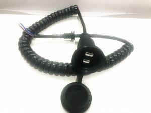 China American standard 2pin black extension power cord without stopper 0.5m-10m copper power extension cable factory