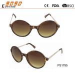 Fashionable Women's Plastic round Sunglasses,UV 400 Protection Lens