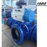 Pneumatic Carbon Steel Flanged Butterfly Valve Low Maintenance For Pulp And