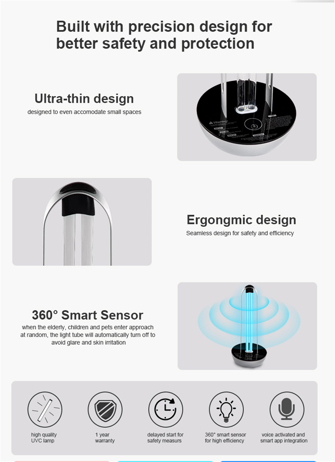 Smart UV Germicidal Lamp