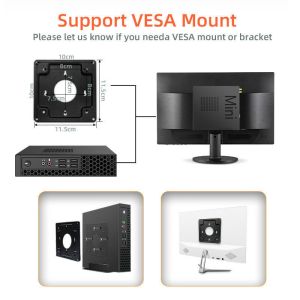 10 Core Mini Gaming Pc AMD R7 4700U 2 X DDR4 RAM NVME SSD VGA WIFI6 Windows 10