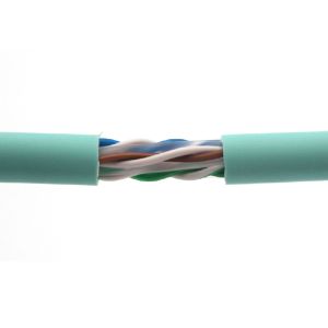 China CAT6 Ethernet Cable with 6.2mm LSZH Jacket and Color-coded PE Insulation for CMR Rated Installations on sale