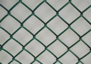China 1.8 X 15m 50x50mm Diamond Green Plastic Chain Link Fencing 1.6mm Galvanised Chain Wire Fencing on sale